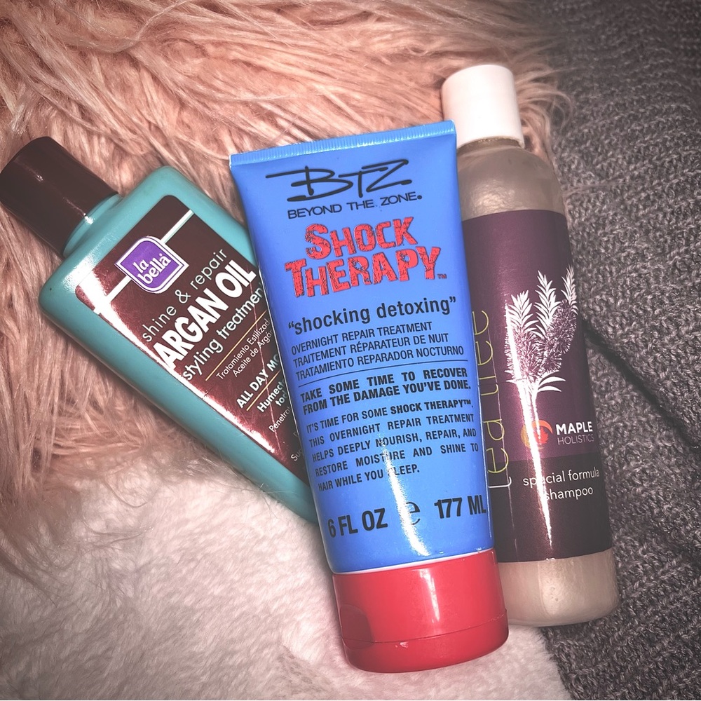 Extreme hair care bundle of repair formula argon oil and tea tree shampoo